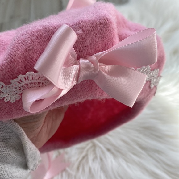 Dolls Kill Pink Bow Beret - Picture 3 of 8